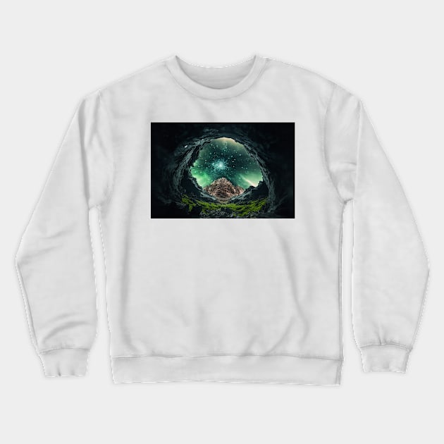 Starlight Cave Entry Crewneck Sweatshirt by AICreateWorlds